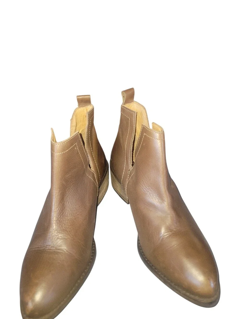 Diba True Women's Classic Brown Leather Coffee Brown Side Cut Out Chelsea Boots